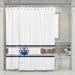 pattern white edmonton oilers shower curtains