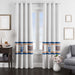 pattern white edmonton oilers window Curtain