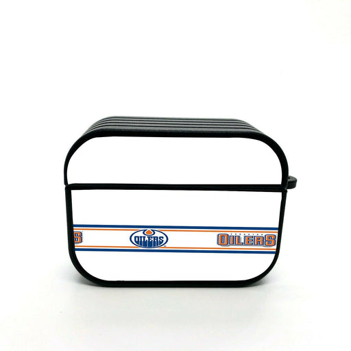 pattern white edmonton oilers airpod case