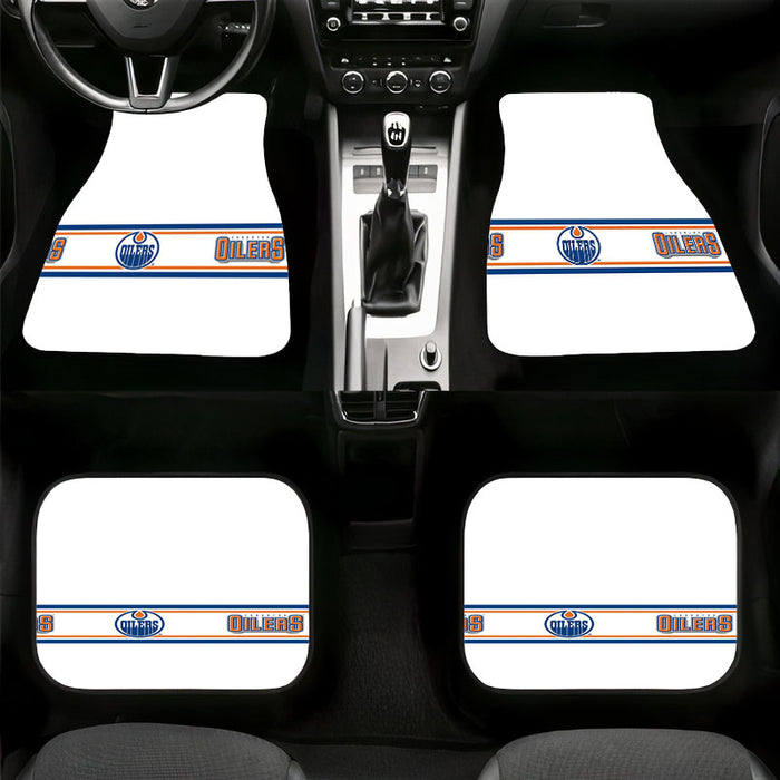 pattern white edmonton oilers Car floor mats Universal fit