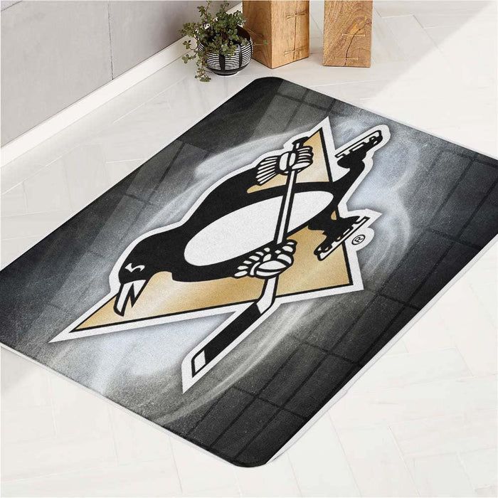 penguins logo nhl bath rugs