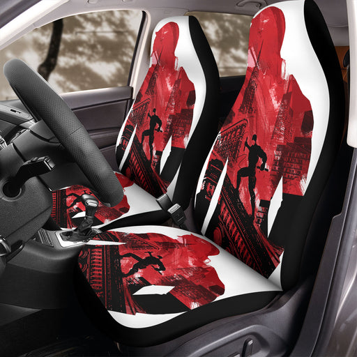 portrait of daredevil superhero marvel Car Seat Covers