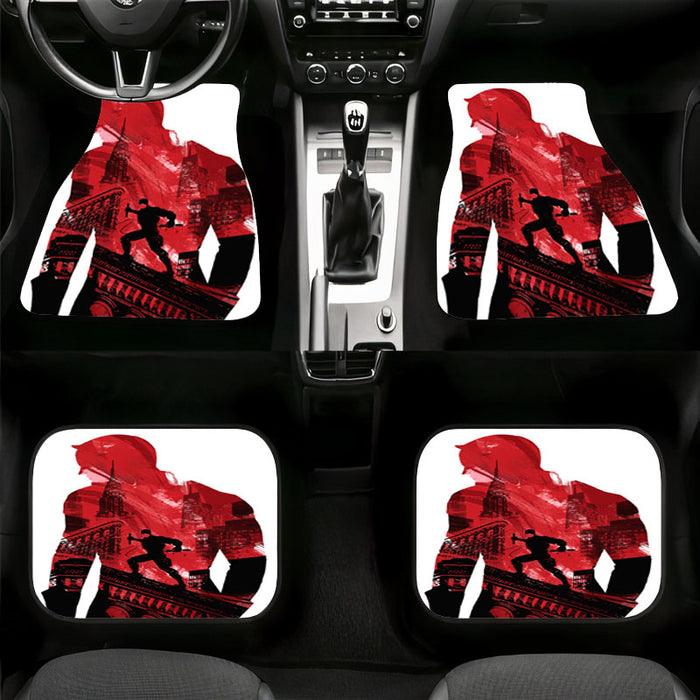 portrait of daredevil superhero marvel Car floor mats Universal fit