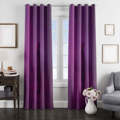 purple light blade runner 2049 window curtains