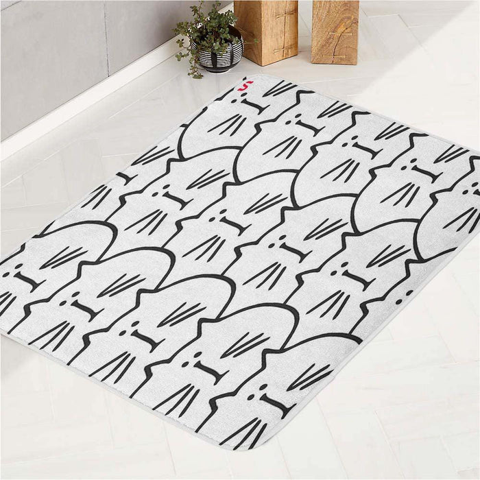 poker face of fat cats bath rugs