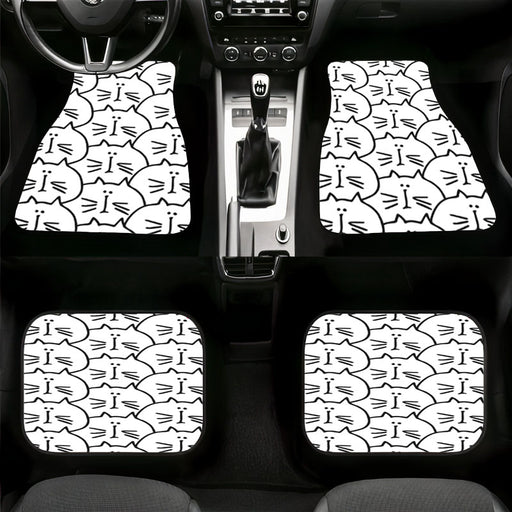 poker face of fat cats Car floor mats Universal fit