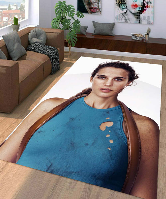 perfect woman of tomb raider Living room carpet rugs