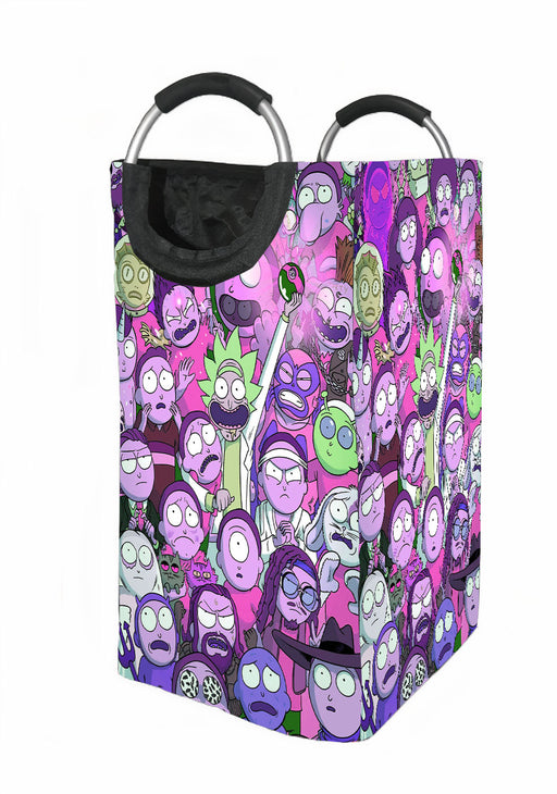 purple rick and morty character Laundry Hamper | Laundry Basket