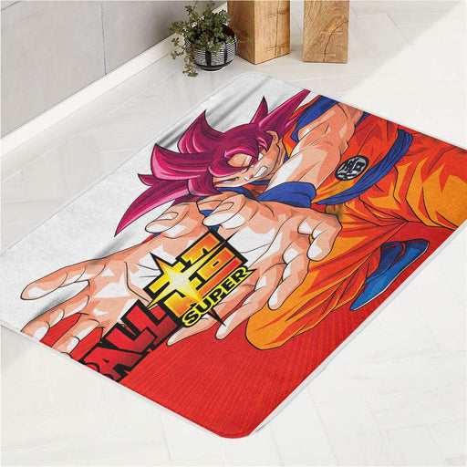 power goku dragon ball super bath rugs