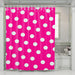 polka dot pink girl shower curtains