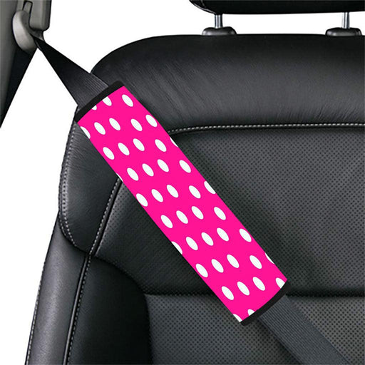 polka dot pink girl Car seat belt cover