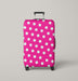 polka dot pink girl Luggage Cover | suitcase