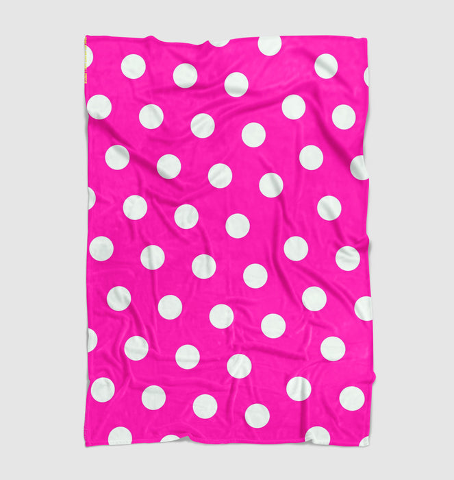 polka dot pink girl Ultra soft fleece blanket