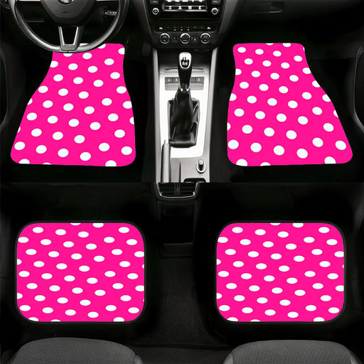 polka dot pink girl Car floor mats Universal fit