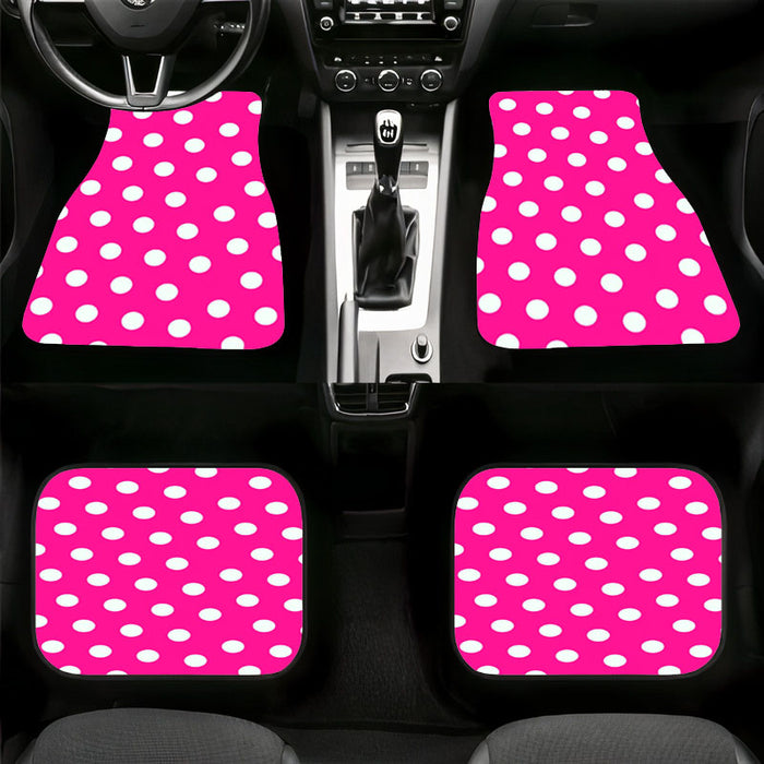 polka dot pink girl Car floor mats Universal fit