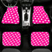 polka dot pink girl Car floor mats Universal fit