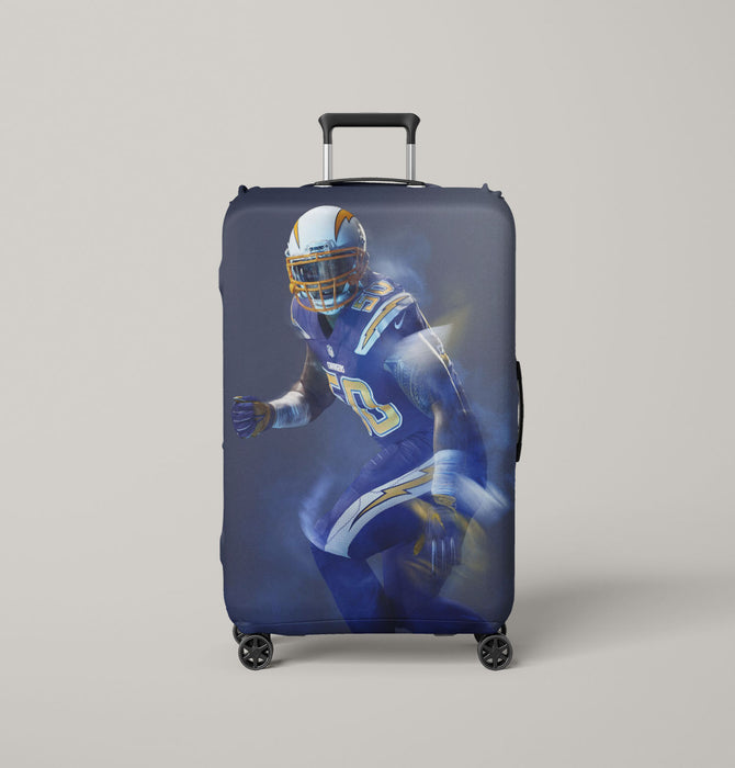 photoshoot for brand nfl Luggage Covers | Suitcase