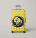 polkadot pattern minions animation Luggage Cover | suitcase