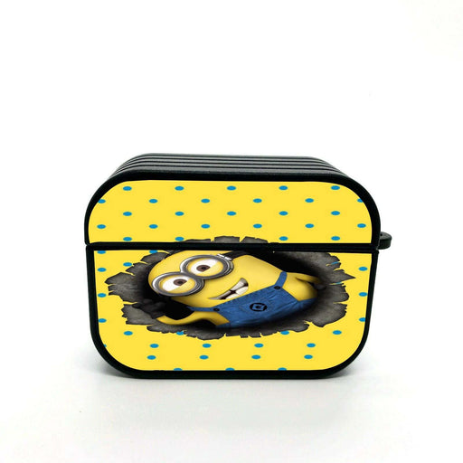 polkadot pattern minions animation airpods case