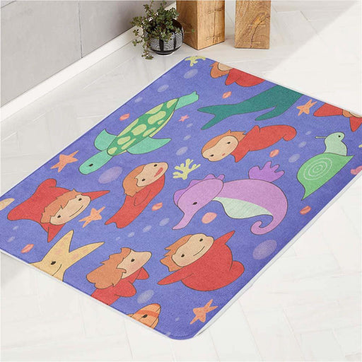 ponyo under the sea bath rugs