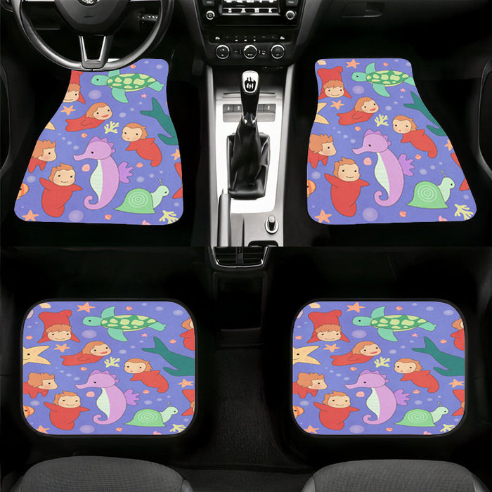 ponyo under the sea Car floor mats Universal fit