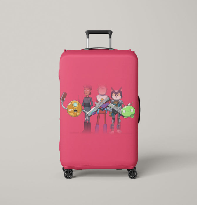 pink final space solid Luggage Covers | Suitcase