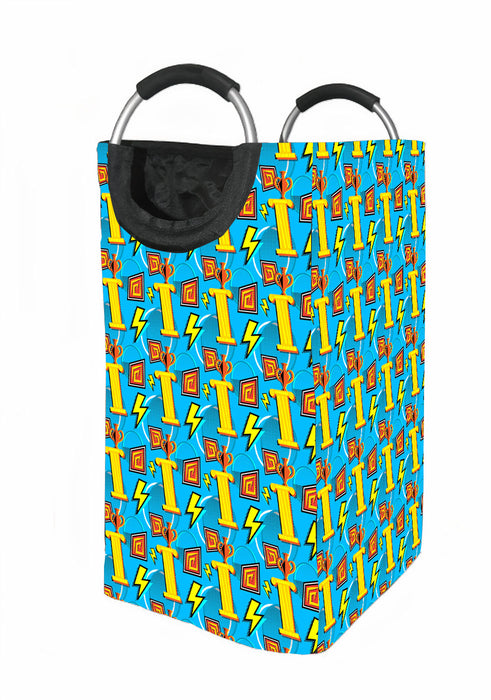 pop art 90s alphabet Laundry Hamper | Laundry Basket