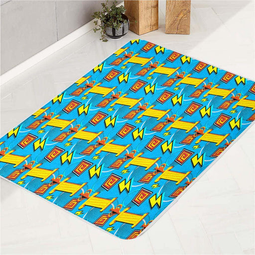 pop art 90s alphabet bath rugs