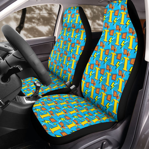 pop art 90s alphabet Car Seat Covers