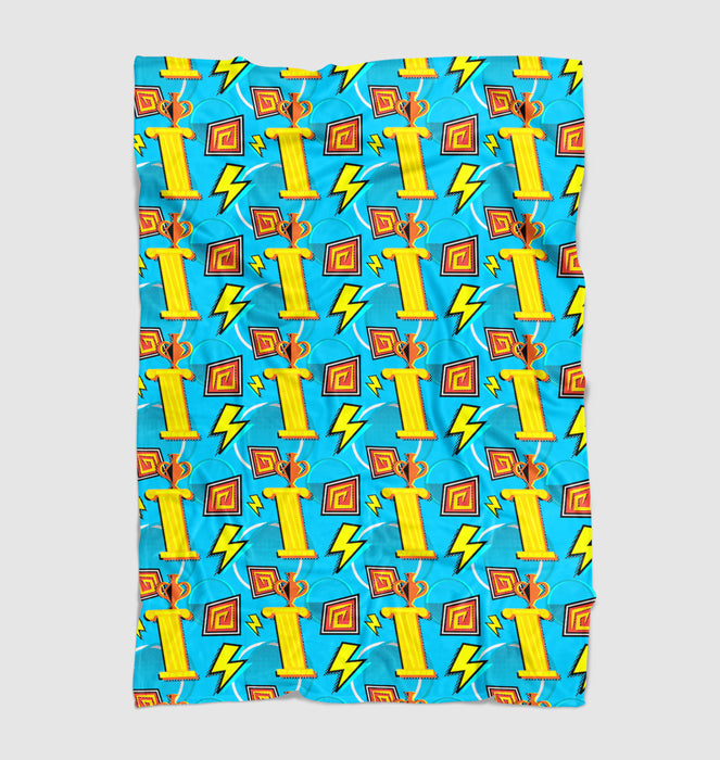 pop art 90s alphabet Ultra soft fleece blanket