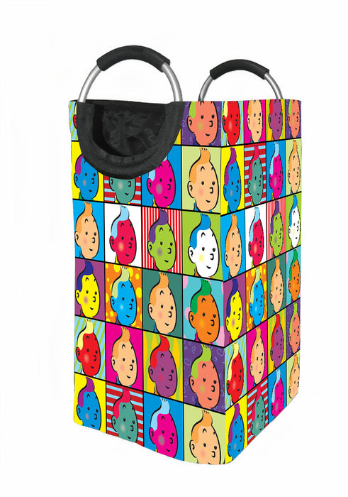 pop art of tintin movie Laundry Hamper | Laundry Basket