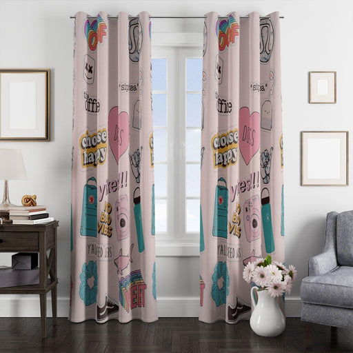 pop brand for teen product window Curtain