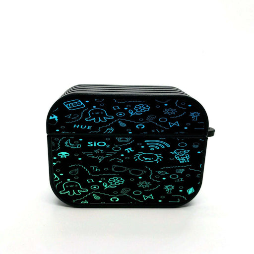 pop character glow pattern neon airpods case