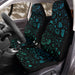 pop character glow pattern neon Car Seat Covers