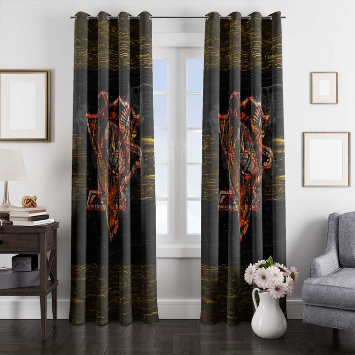 pittsburgh penguins fired logo window Curtain