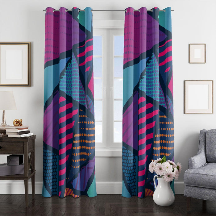 portrait vertical pattern gradient window Curtain