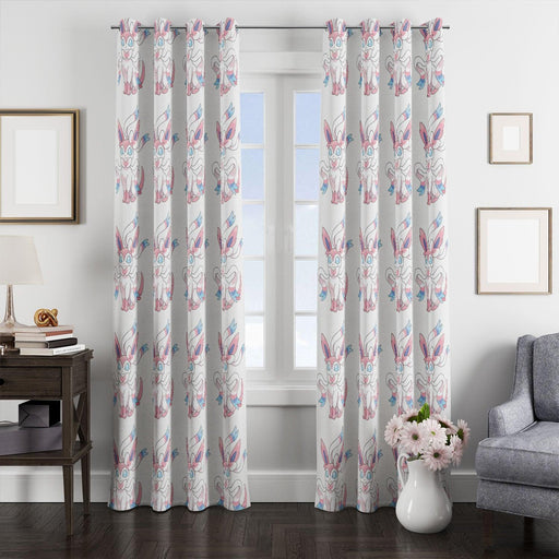 pose sylveon eevee pokemon window Curtain