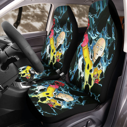 punch saitama with that face Car Seat Covers