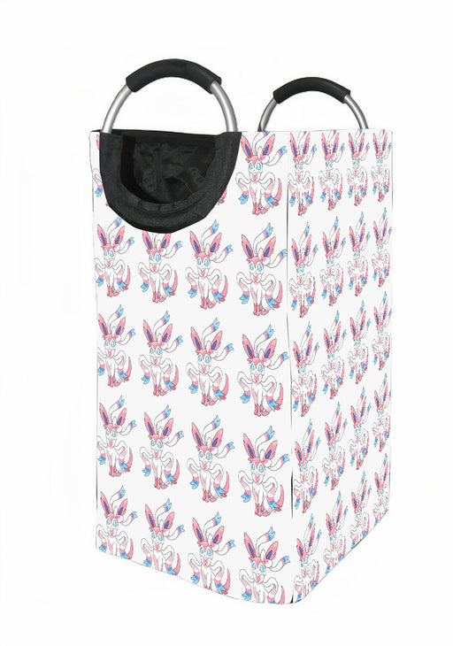 pose sylveon eevee pokemon Laundry Hamper | Laundry Basket