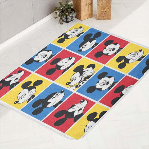 poses of mickey mouse bath rugs