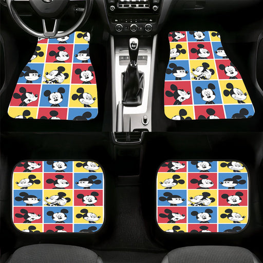 poses of mickey mouse Car floor mats Universal fit