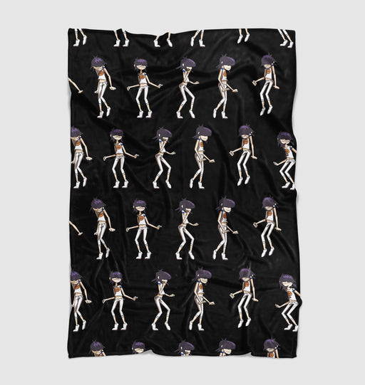 poses of noodle gorillaz band Ultra soft fleece blanket