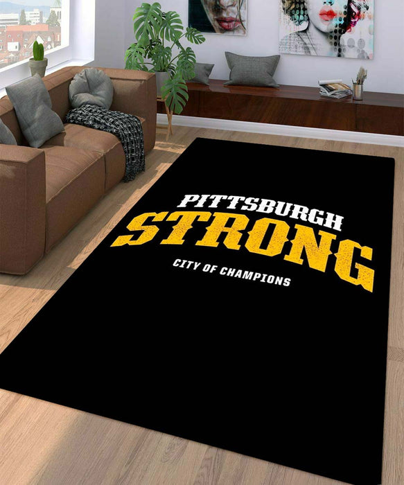 pittsburgh strong city of champions Living room carpet rugs