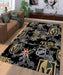 pixel pattern of vegas golden knights Living room carpet rugs