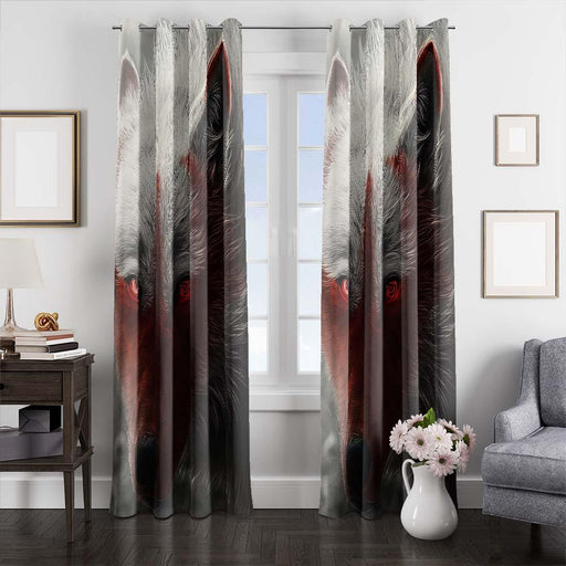 red wolf window curtains