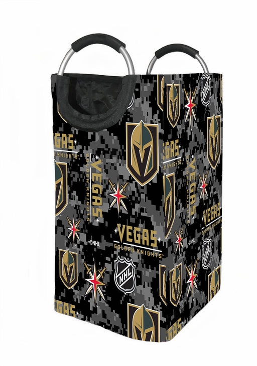 pixel pattern of vegas golden knights Laundry Hamper | Laundry Basket