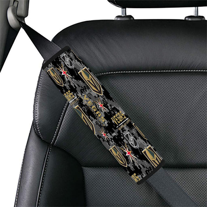 pixel pattern of vegas golden knights Car seat belt cover - Grovycase