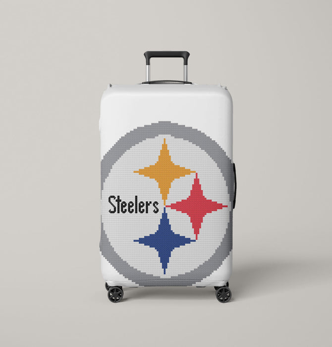 pixels steelers pittsburgh logo white Luggage Covers | Suitcase