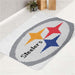 pixels steelers pittsburgh logo white bath rugs