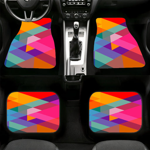 prism colorful abstract Car floor mats Universal fit